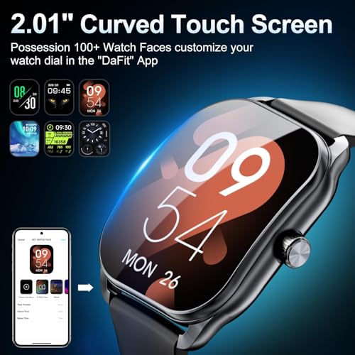 Curve Good Look ahead to Males - 2.01” Smartwatch with Name Operate, Coronary heart Price and Sleep Monitoring, Health Tracker that includes 120+ Sports activities Modes, IP68 Waterproof, Suitable with...