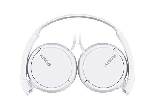 White Sony MDR-ZX110 Wired On-Ear Headphones from the ZX Collection