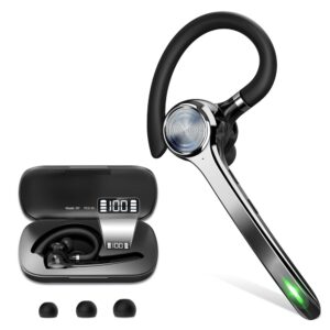 Wi-fi Bluetooth Headset with 500mAh Charging Case, 72 Hours of Discuss Time, Constructed-in Microphone for iOS and Android Telephones, V5.1 Fingers-Free Earbuds